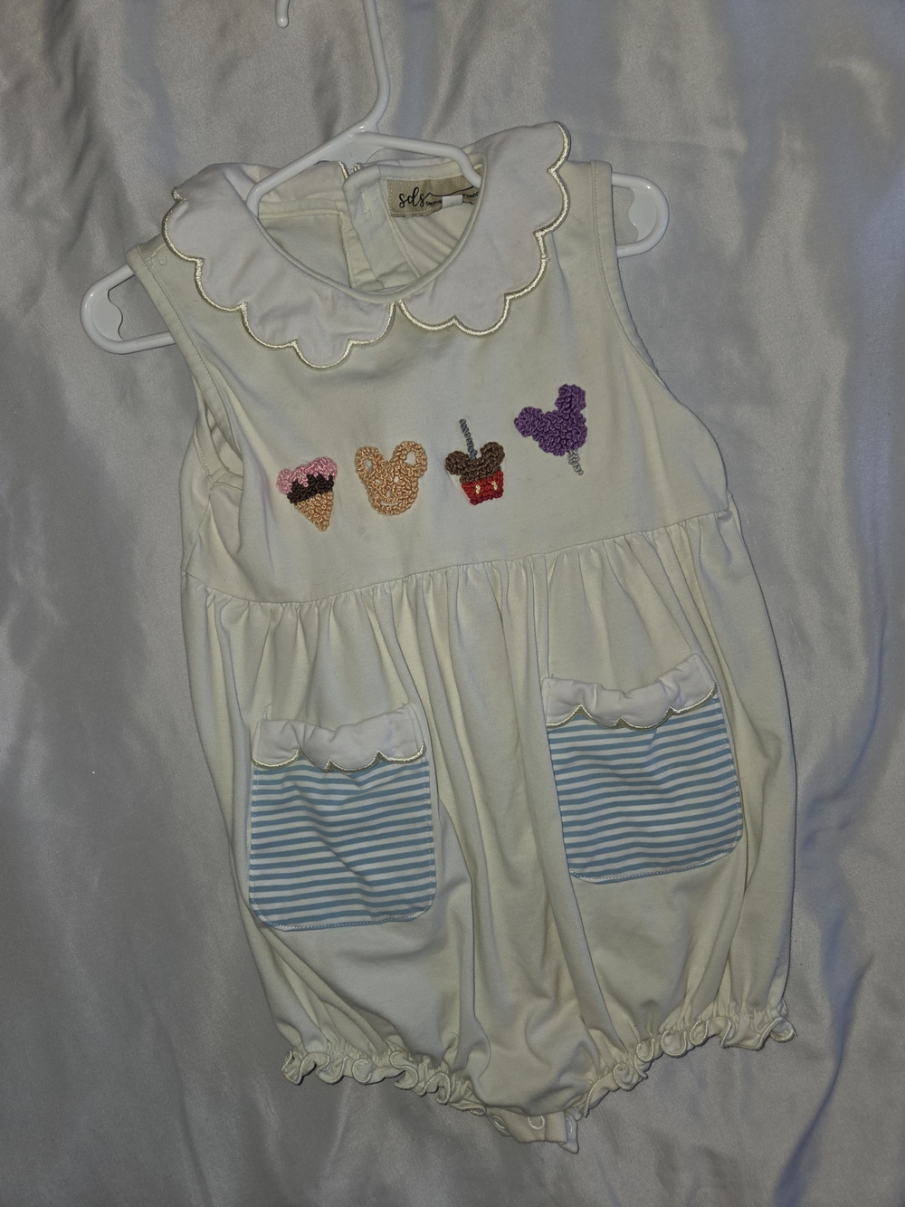Disney Ice Cream French Dot Bubble Romper